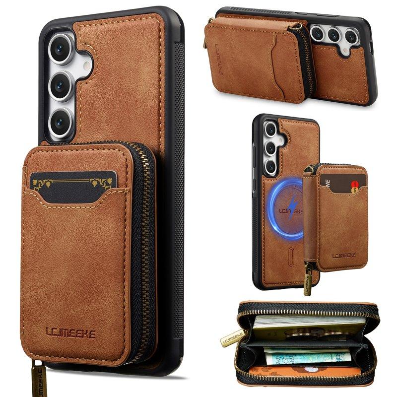 LC.IMEEKE L6 för Samsung Galaxy A56 5G Plånboksfodral Konstläder - Brun