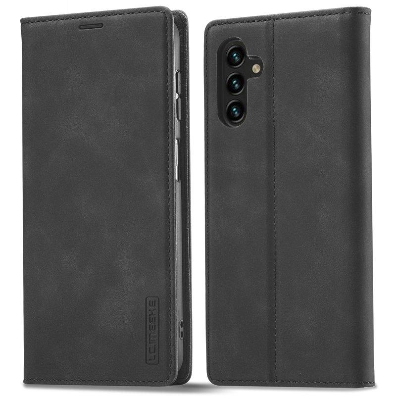 LC.IMEEKE Samsung Galaxy A16 Konstläder Plånboksfodral TPU+PU Flip - Svart