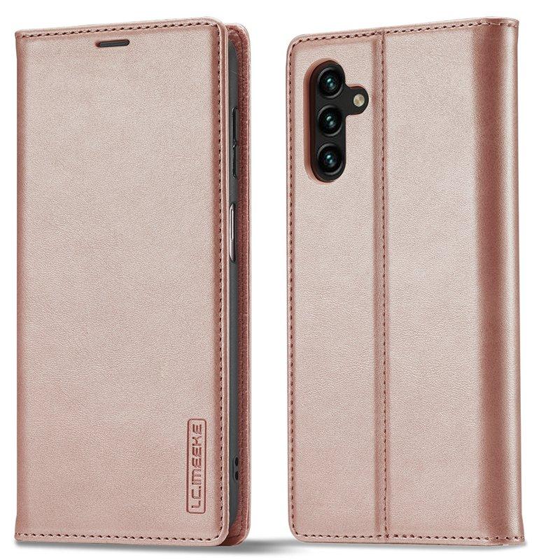 LC.IMEEKE Samsung Galaxy A17 Plånboksfodral Konstläder - Roséguld