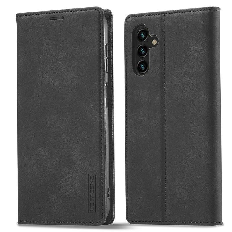 LC.IMEEKE Samsung Galaxy A17 Plånboksfodral Konstläder - Svart