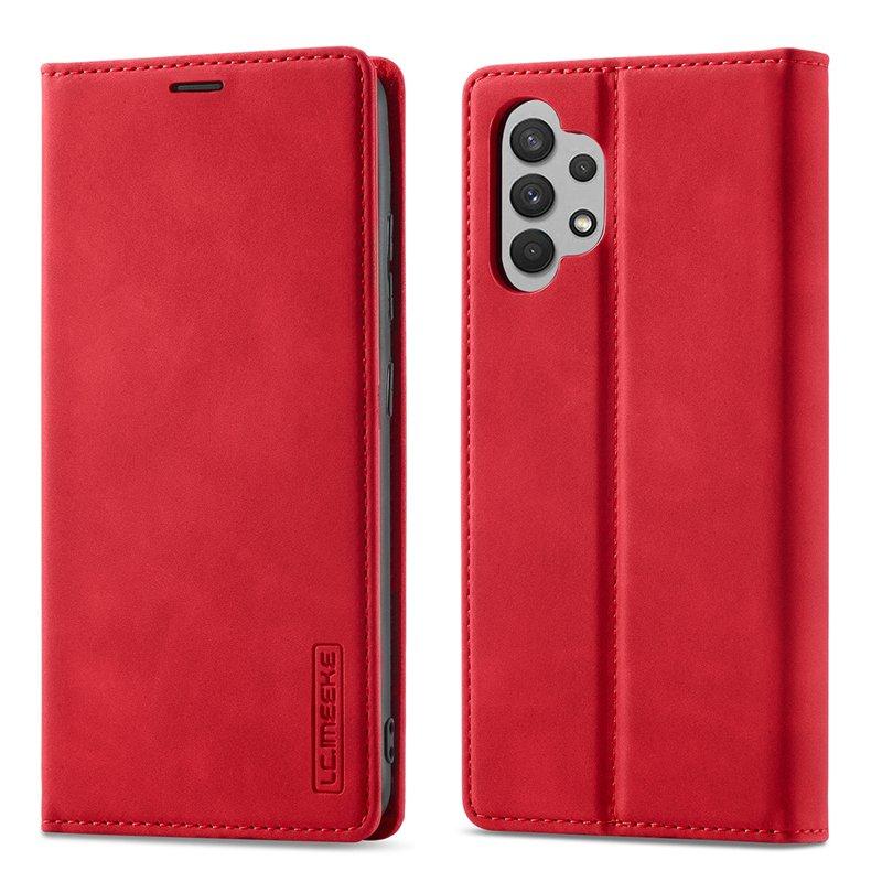 LC.IMEEKE Samsung Galaxy A32 5G Plånboksfodral Konstläder - Röd