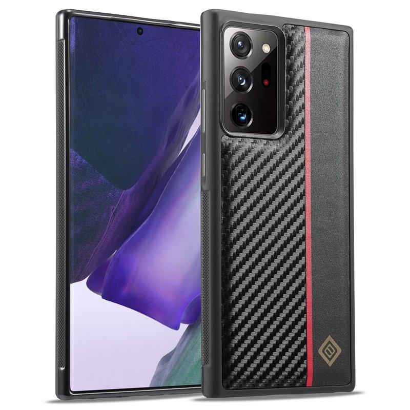 LC.IMEEKE Samsung Galaxy Note20 Ultra Fodral - KonstLäder - Svart