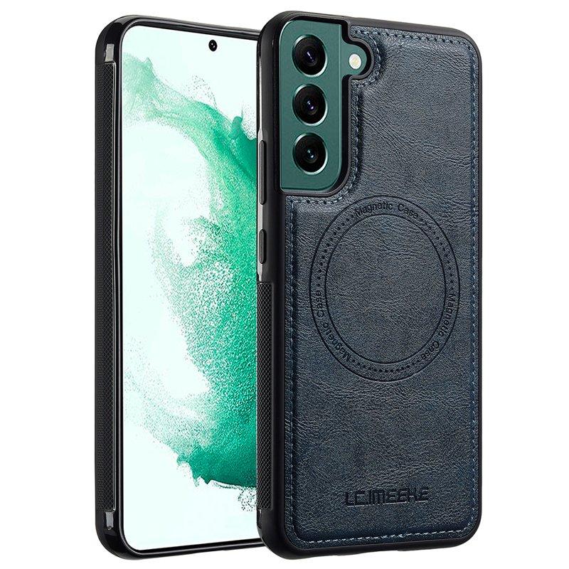 LC.IMEEKE Samsung Galaxy S22 5G Fodral KonstLäder - Blå