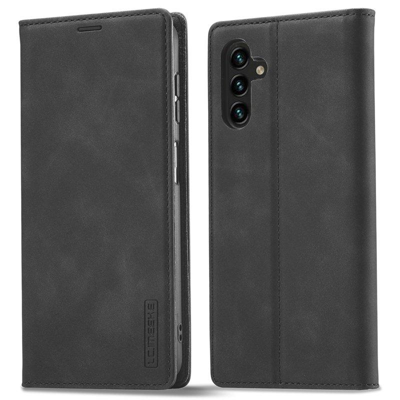 LC.IMEEKE Samsung Galaxy S23 FE Plånboksfodral Konstläder - Svart