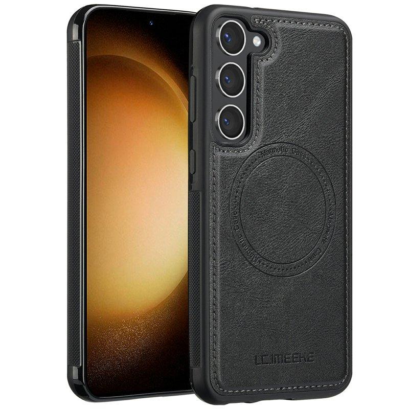 LC.IMEEKE Samsung Galaxy S23+ Fodral KonstLäder - Svart