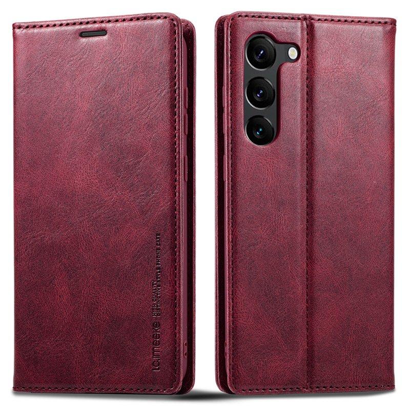 LC.IMEEKE Samsung Galaxy S23+ Fodral KonstLäder - Röd