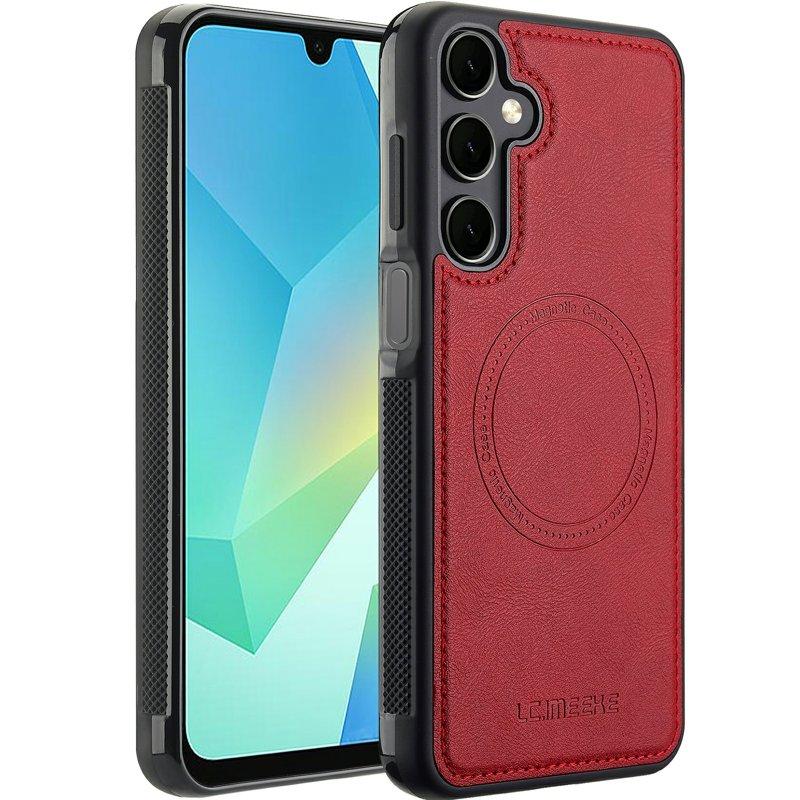 LC.IMEEKE Samsung Galaxy S25 FE Fodral KonstLäder - Röd