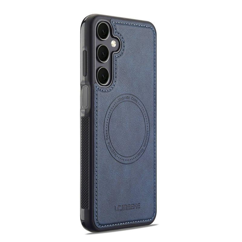 LC.IMEEKE Samsung Galaxy S25+ Fodral KonstLäder - Blå