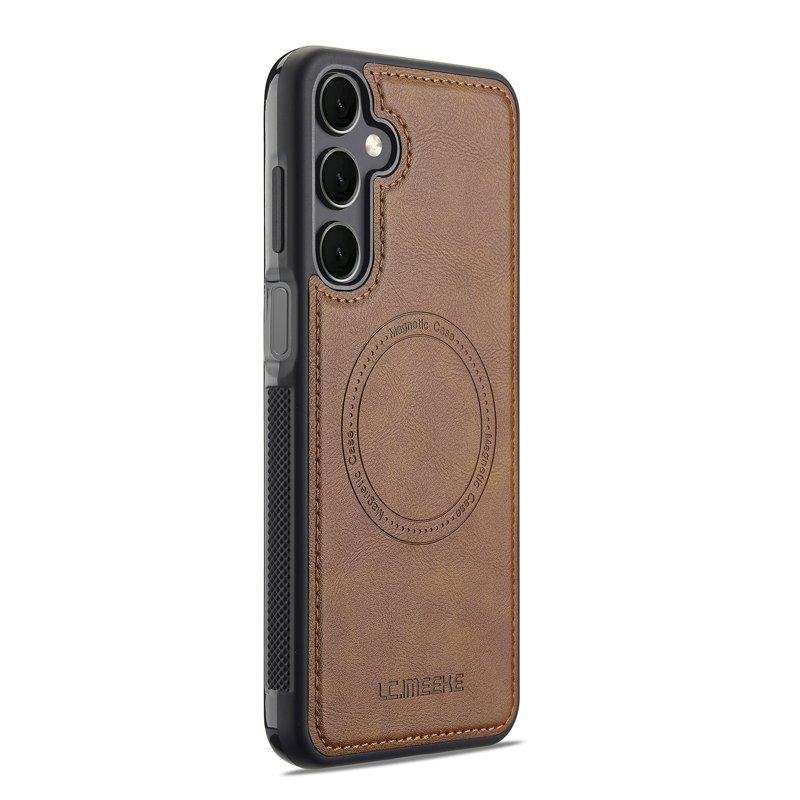 LC.IMEEKE Samsung Galaxy S25+ Fodral KonstLäder - Brun