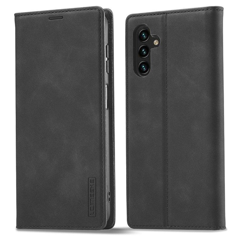 LC.IMEEKE Samsung Galaxy S25+ Plånboksfodral Konstläder - Svart