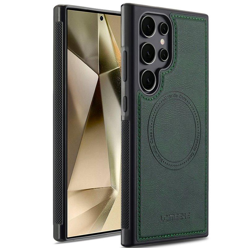 LC.IMEEKE Samsung Galaxy S25 Ultra Fodral KonstLäder - Grön