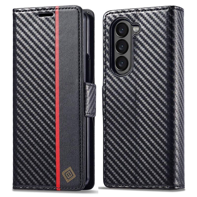 LC.IMEEKE Samsung Galaxy Z Fold5 Plånboksfodral Konstläder - Vertikal Rand