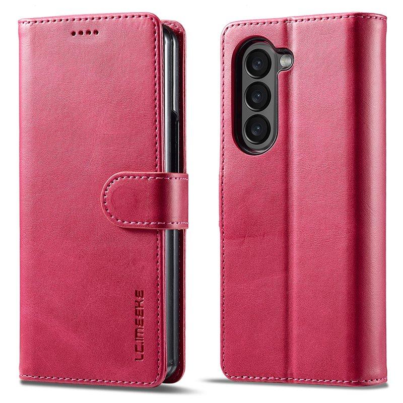 LC.IMEEKE Samsung Galaxy Z Fold6 Plånboksfodral Konstläder - Rosa