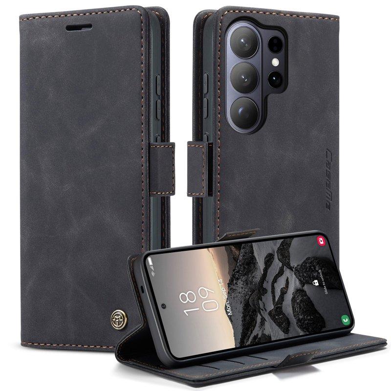 LC.IMEEKE Plånboksfodral för Samsung Galaxy S26 Ultra Konstläder Ställ - Svart