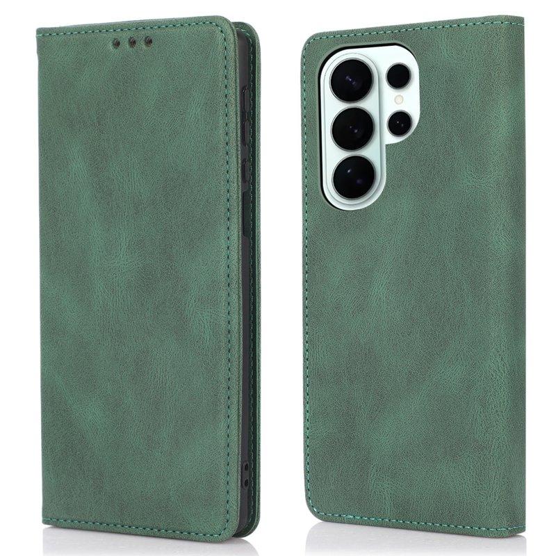 Plånboksfodral för Samsung Galaxy S26 Ultra Magnetiskt läder - Grön