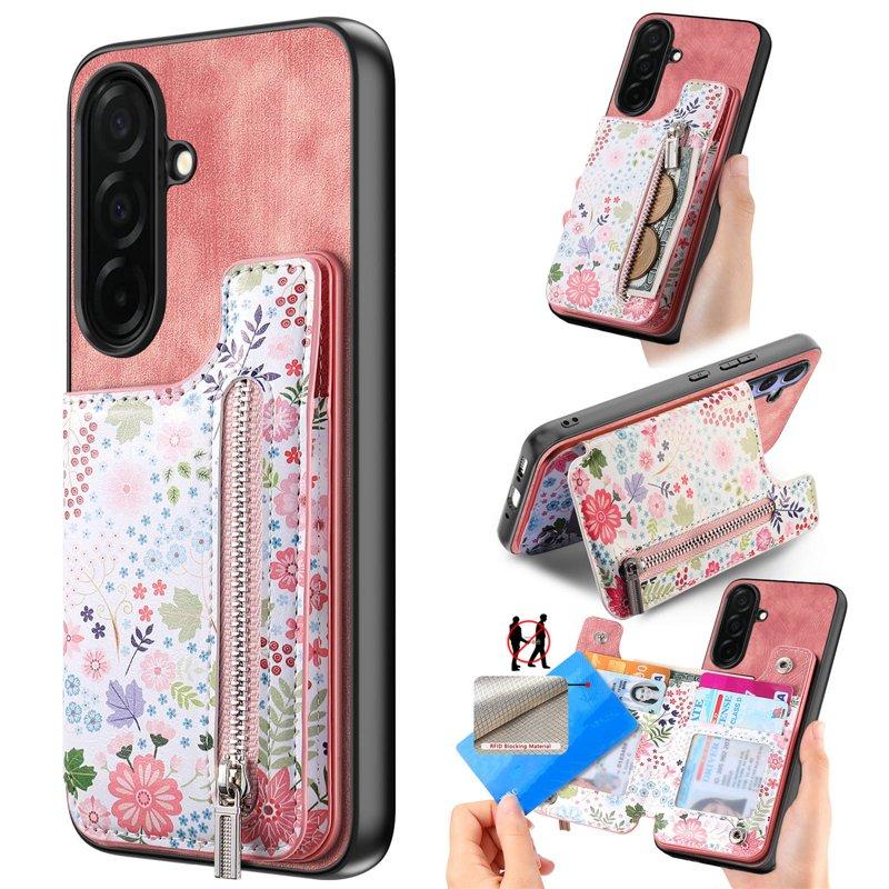 Mobilfodral för Samsung Galaxy S26 Konstläder RFID - Rosa