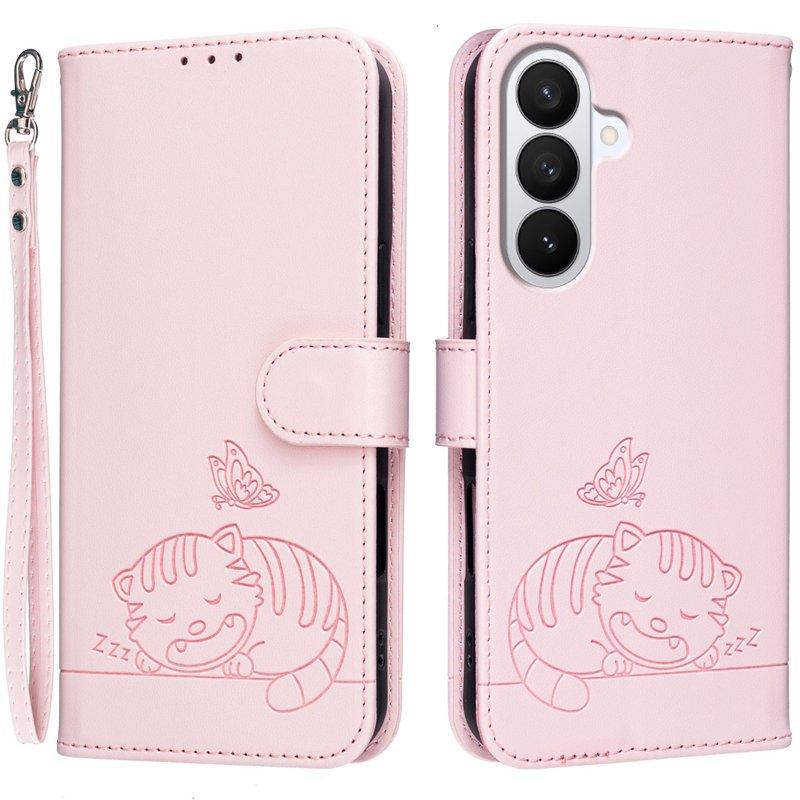 Plånboksfodral för Samsung Galaxy S26 Konstläder RFID - Rosa