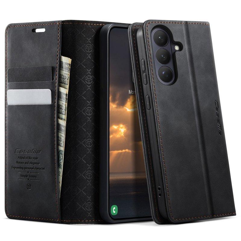 CaseMe Plånboksfodral för Samsung Galaxy S26 Konstläder RFID - Svart