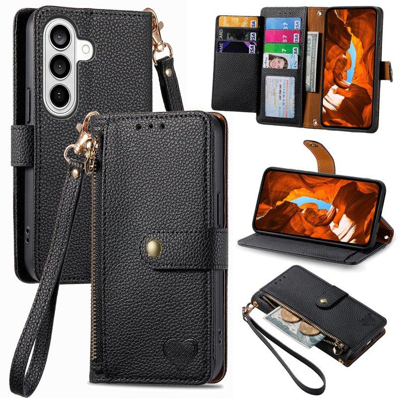 Plånboksfodral för Samsung Galaxy S26 Konstläder RFID - Svart