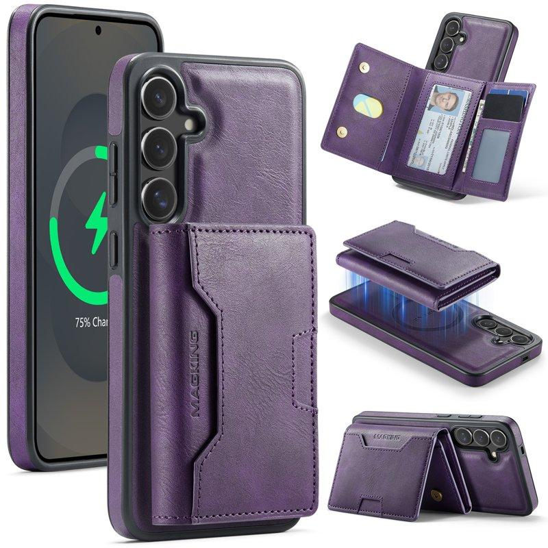 MAGKING Mobilskal för Samsung Galaxy S26 Plus Magnetiskt PU + TPU - Lila