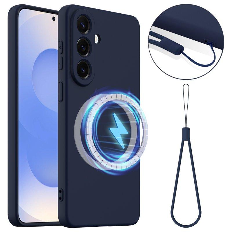 Mobilskal för Samsung Galaxy S26 Plus Magnetiskt Silikon - Mörkblå