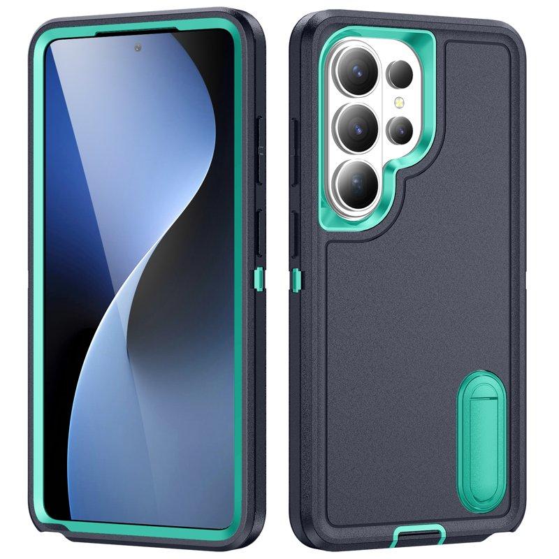 Mobilskal för Samsung Galaxy S26 Ultra PC + Silikon Anti-Drop Kickstand - Svart