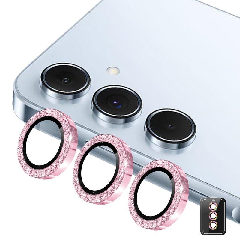 Hat Prince Skärmskydd för Samsung Galaxy S26 Kamera Skydd Tempererat Glas - Rosa