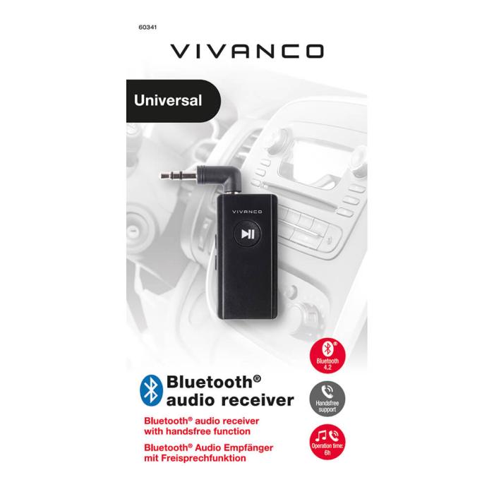 Vivanco - Vivanco Bluetooth Audio Receiver 3.5mm Black