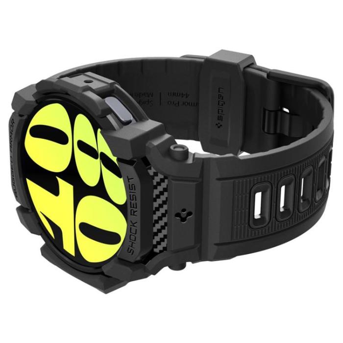 KALEBOL - Kalebol Galaxy Watch 7 (40/44mm) Armband Silikon - Svart/Orange