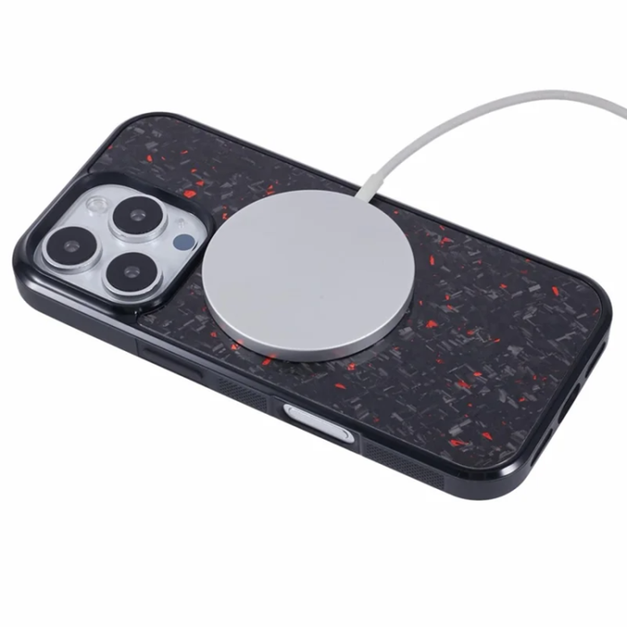 A-One Brand - iPhone 16 Pro Max Mobilskal Aramid Fiber Forged - Röd