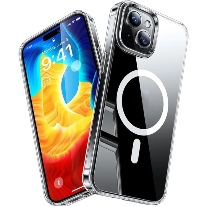 Torras - Torras iPhone 15 Plus Mobilskal Magsafe - Transparent