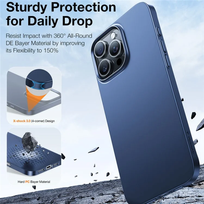 Torras - Torras iPhone 15 Pro Mobilskal Magsafe Shockproof - Lila
