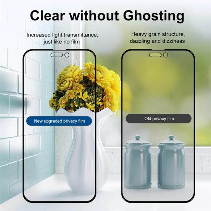 A-One Brand - [10-Pack Bulk] iPhone 14 Pro Max Härdat Glas Skärmskydd Privacy