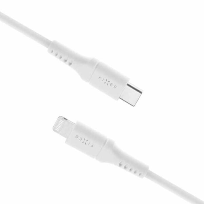 FIXED - FIXED USB-C Till Lightning Kabel Silicone 1.2m - Vit