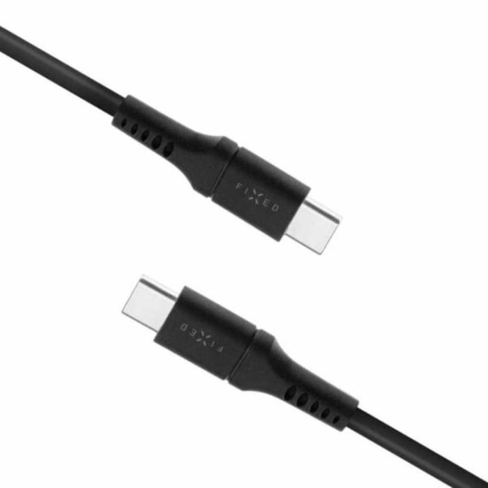 FIXED - FIXED LIQUID silikonkabel 60W USB-C/C 1.2m Svart
