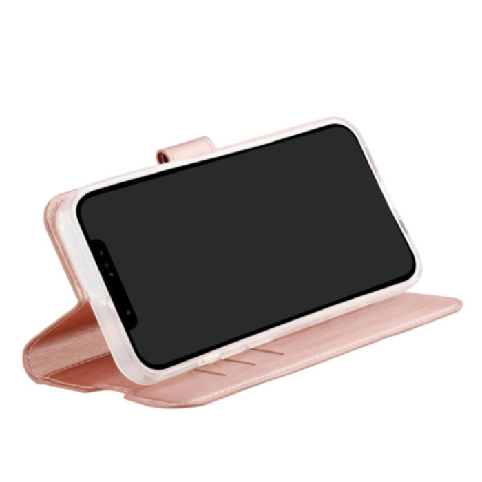 Vivanco - Vivanco Classic Plånboksfodral iPhone 14/13 Rosa Guld