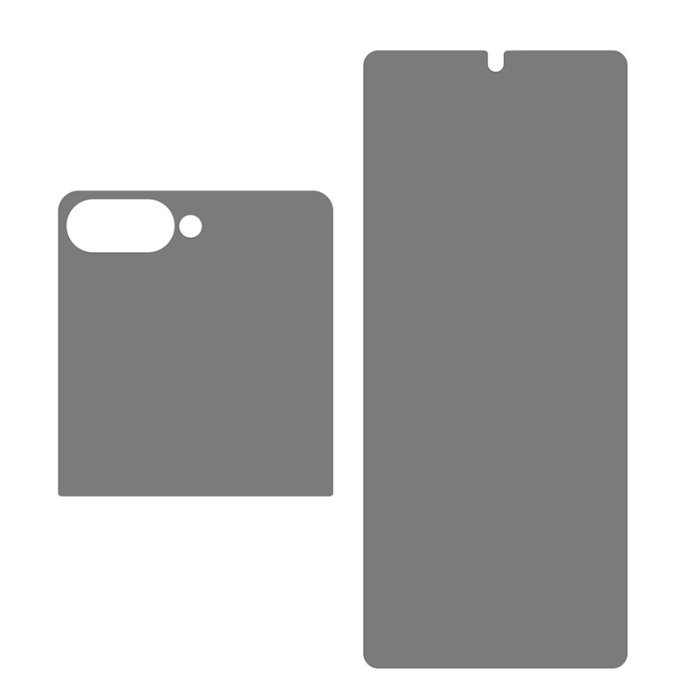 A-One Brand - Galaxy Z Flip 5 5G Plastfilm Skärmskydd Privacy - Svart