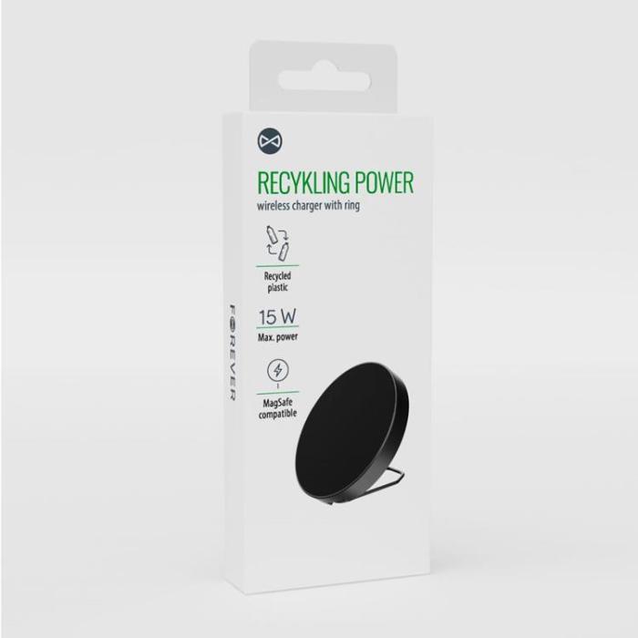 Forever Recycling - Forever MagSafe Trådlös Laddare RLIR129-MS - Svart