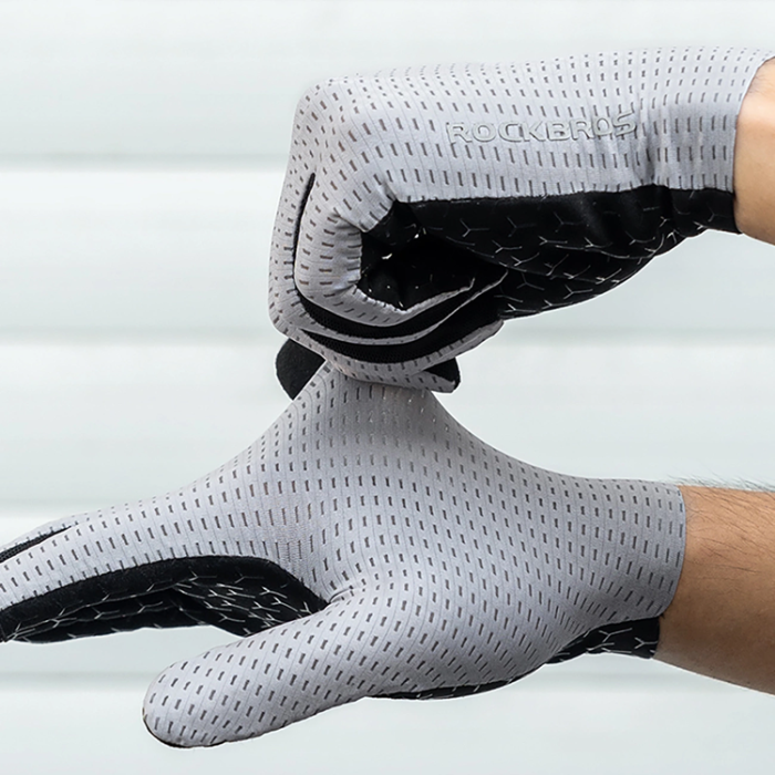 Rockbros - Rockbros Andas Cykelhandskar med Full Finger, Storlek: XL - Grå