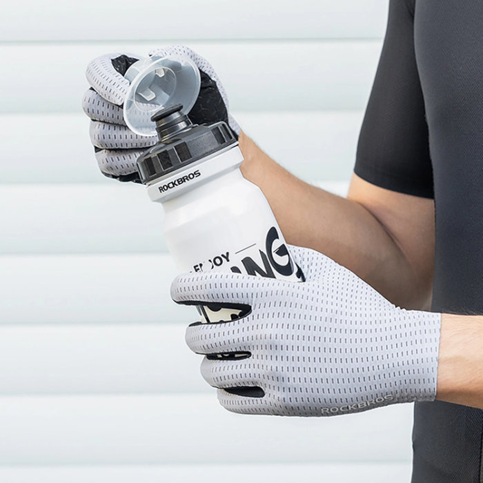 Rockbros - Rockbros Andas Cykelhandskar med Full Finger, Storlek: XL - Grå