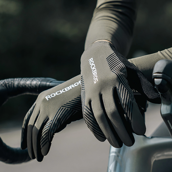 Rockbros - Rockbros Cykelhandskar Vår/Sommar/Höst, Hel, Storlek: M - Grön