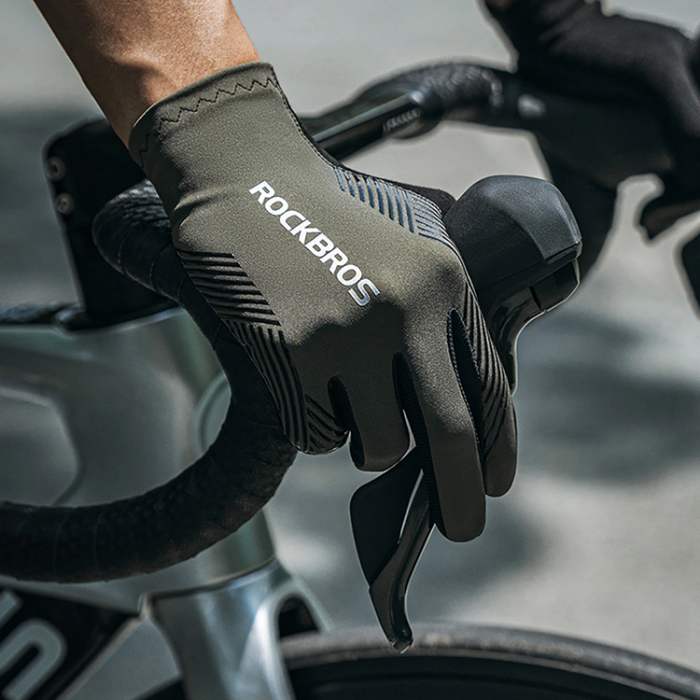 Rockbros - Rockbros Cykelhandskar Vår/Sommar/Höst, Hel, Storlek: M - Grön
