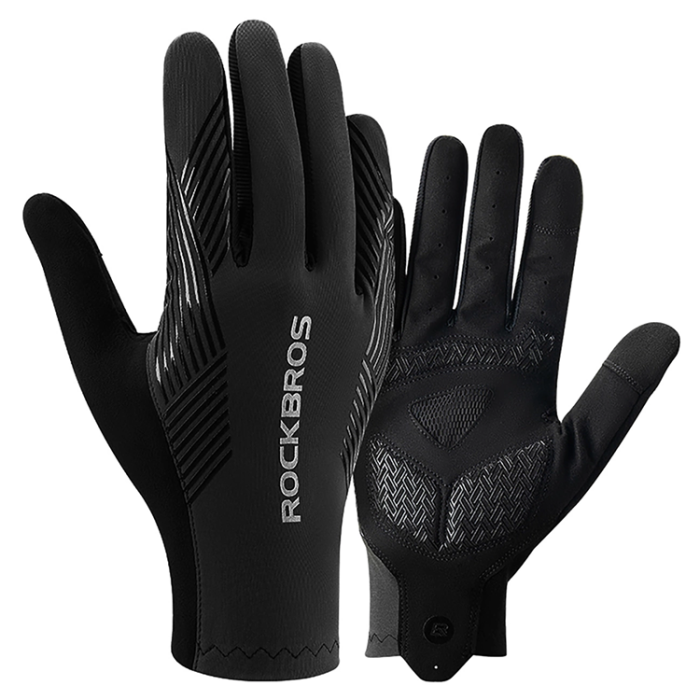 Rockbros - Rockbros Cykelhandskar Vår/Sommar/Höst, Hel, Storlek: XL - Svart