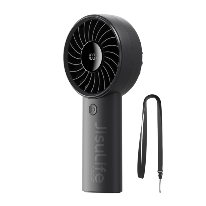 Jisulife - Jisulife Bärbar USB Handfläkt 5000 mAh Life4 - Svart
