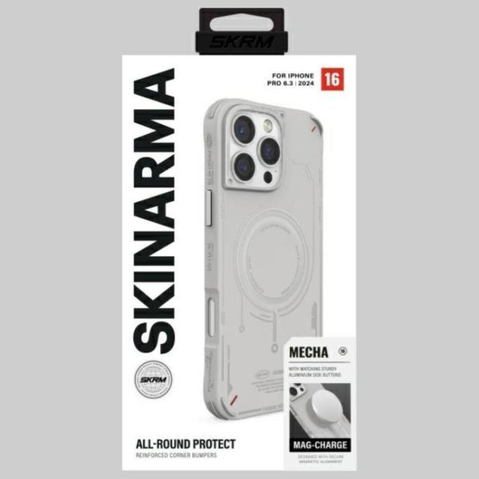 Skinarma - Skinarma iPhone 16 Pro Max Mobilskal MagSafe Mecha - Ljusgrå