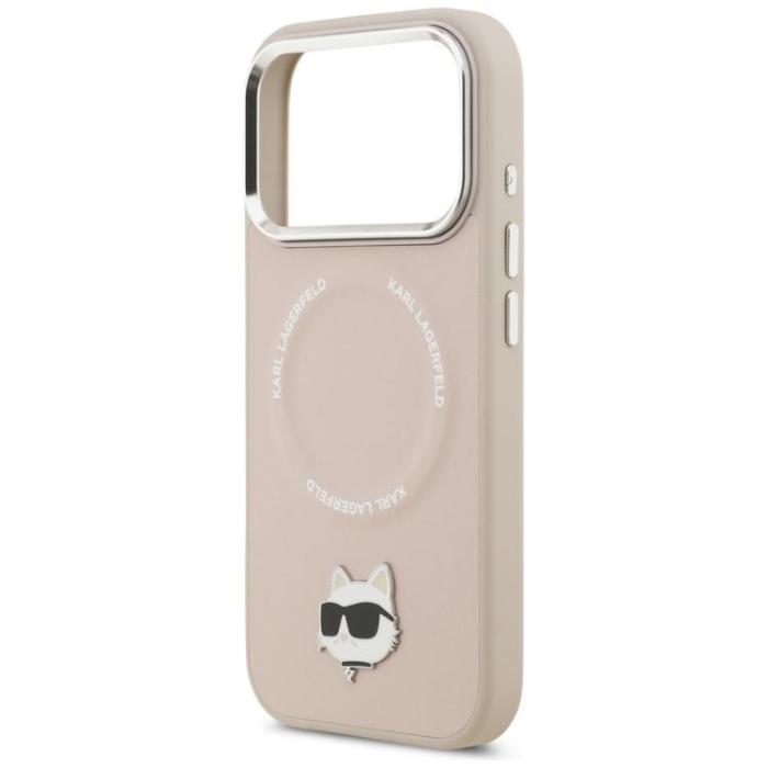 KARL LAGERFELD - Karl Lagerfeld iPhone 17 Pro Mobilskal MagSafe Choupette Pin - Rosa