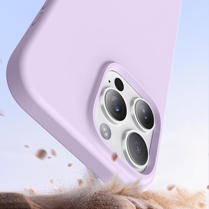A-One Brand - iPhone 16 Pro Max Mobilskal MagSafe Liquid Silikon Microfiber - Röd