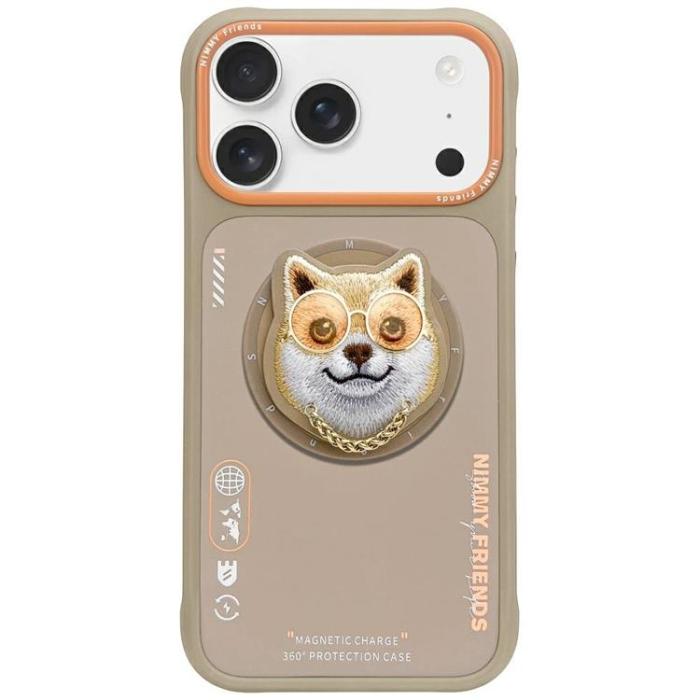 NIMMY - Nimmy iPhone 17 Pro Max Mobilskal MagSafe Glasses Cool Dog - Beige