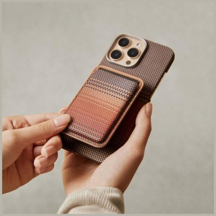 PITAKA - PITAKA MagSafe Korthållare Woven Plånbok - Sunset