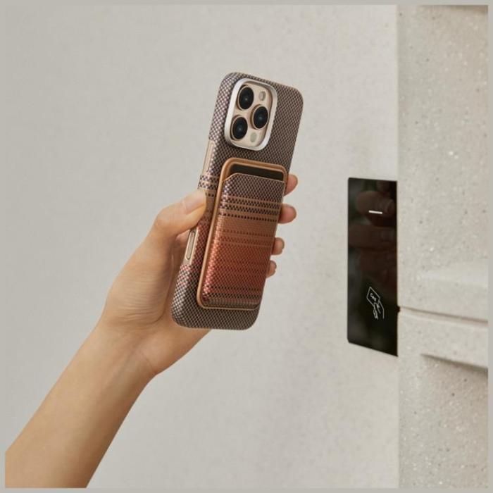 PITAKA - PITAKA MagSafe Korthållare Woven Plånbok - Sunset